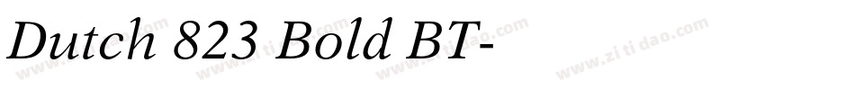 Dutch 823 Bold BT字体转换